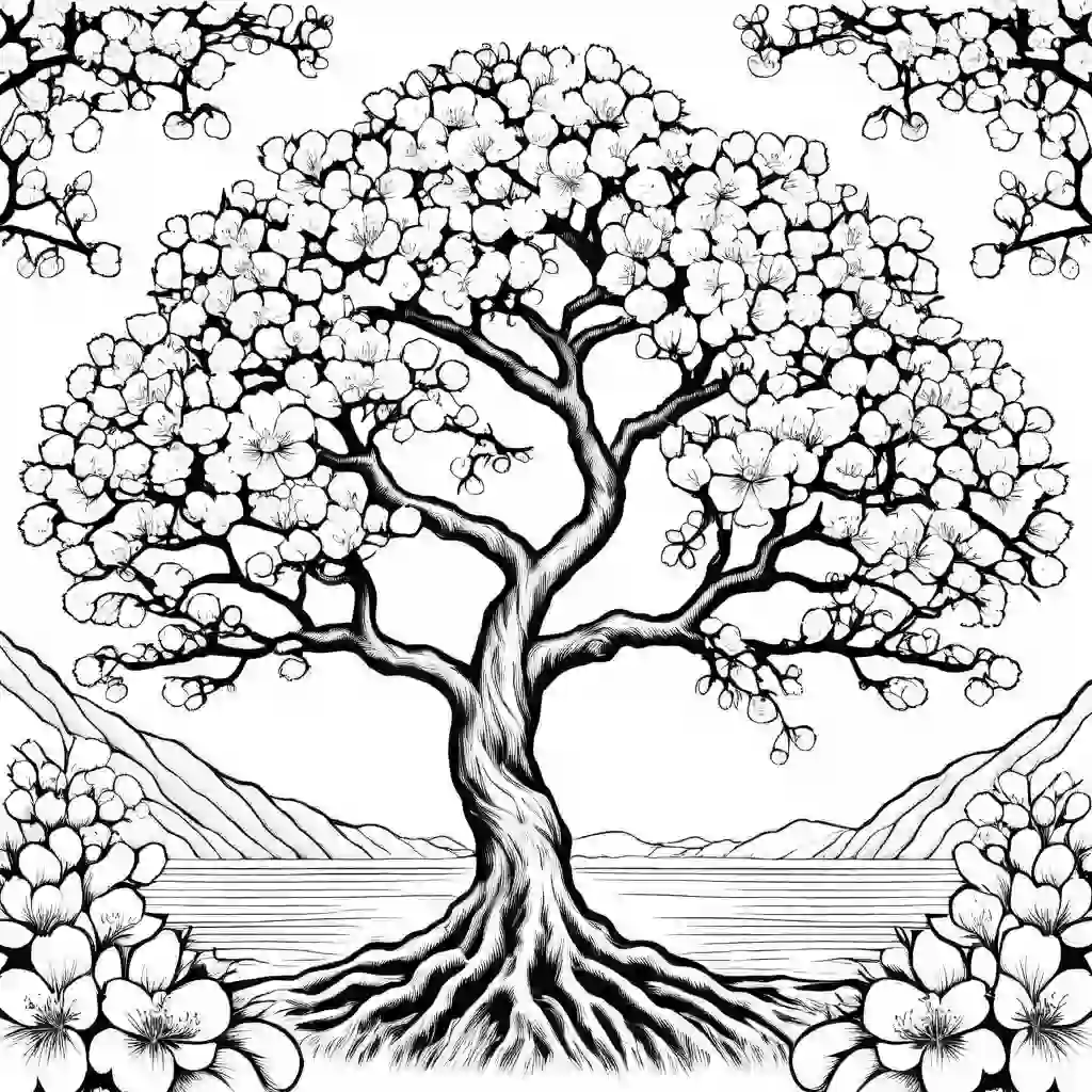 Cherry Blossom Tree coloring pages